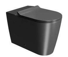 Gsi Kube X Wc Mísa Kombi Spodní/zadní Odpad, Swirlflush, 36x63cm, černá Dual-mat