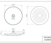 (ac600089) - Palm Beach, Pevná Sprcha ¤ 240mm - Plast/chrom AQS66324