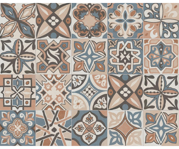 Dlažba jako cihla CIR Italica Terra Classica MIX Blu 20x20