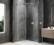 Polysan Globe Chrome čtvercový Sprchový Kout 800x800mm, čiré Sklo, Pravé