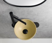 Sapho Minor Betonové Umývátko Na Desku, ø 26cm, žlutá Mat