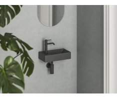 Umývátko Veda Wall - Umývátko Veda Wall 40 L, s otvorem pro baterii, bez přepadu, antracit