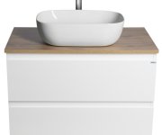 Aqualine Altair Skříňka S Deskou 78,5 Cm, Bílá/dub Emporio