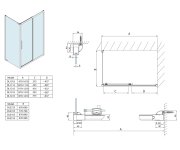 Polysan Lucis Line Sprchové Dveře 1000mm, čiré Sklo