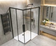 Gelco Luxor Black Obdélníkový Sprchový Kout 900x800mm L/p Varianta, Rohový Vstup