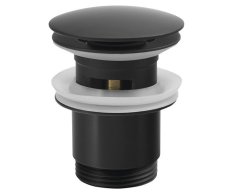 Sapho Umyvadlová Výpust 5/4“, Click-clack, Velká Zátka, 30-45mm, černá Mat