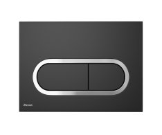 Ovládací tlačítko Chrome - WC tlačítko Chrome, černá