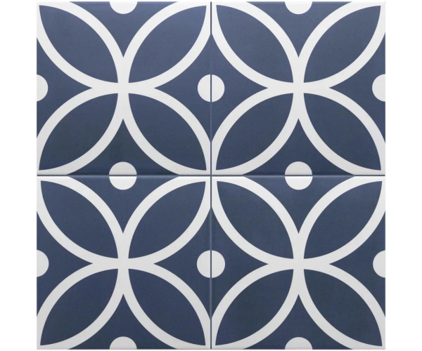 Retro dlažba Equipe Rivoli Bergen Azul Decor 20x20