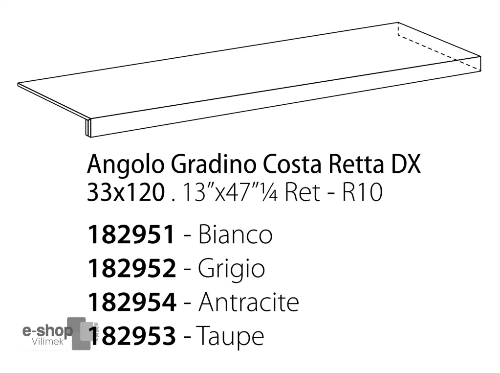 Schodovka Jako K Men Sichenia Ardes Taupe Angolo Gradino Costa Retta Dx