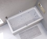 Polysan Marlene Hydromasážní Vana, 170x80x48cm, Attraction Hydro-air, Chrom