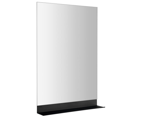 Aqualine Seca Zrcadlo S Policí 40x65cm, Cu Free, černá Mat