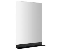 Aqualine Seca Zrcadlo S Policí 40x65cm, Cu Free, černá Mat
