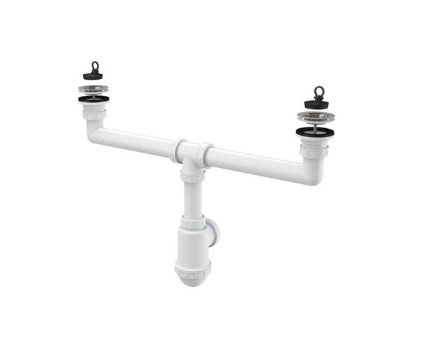 Sifon Pro Dvoudřez Průměr 50/40, S Nerezovými Mřížkami Pr.70 Mm