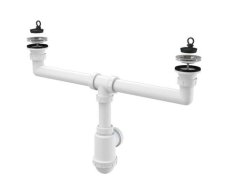 Sifon Pro Dvoudřez Průměr 50/40, S Nerezovými Mřížkami Pr.70 Mm