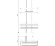 Metaform Myline Polička Do Sprchy Závěsná, 240x490x220mm, černá Mat
