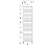 Aqualine Orbit Otopné Těleso S Bočním Připojením 600x1850 Mm, Bílá