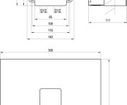 R-box Vertical O2, základní těleso pro 2-cestné podomítkové baterie - RB 07E.50 Základní těleso pro podomítkové baterie, R-box Vertical 1/2 X070234