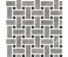 Fioranese Marmorea Grigio Imperiale effect MOSAICO INTRECCIO 30x30 Luc. Rett.