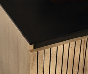 Sapho Nelio Keramická Deska Black 117,5x0,9x49,3cm, černá Mat