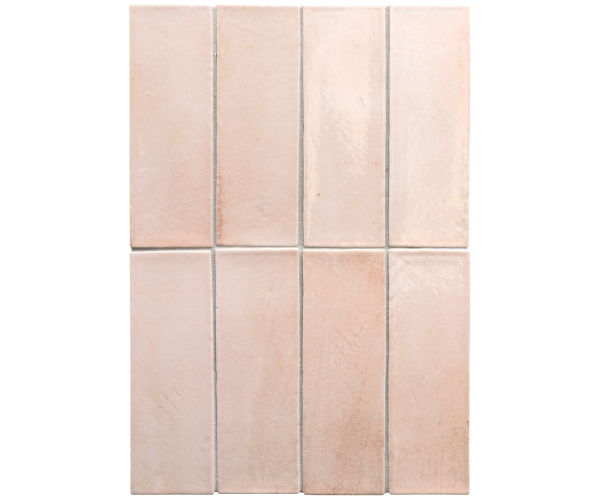 Obklad jako beton Equipe Miyako Crystal Pink Gloss 5x15 Luc. - růžová