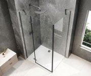 Polysan Globe Gun Metal Obdélníkový Sprchový Kout 1100x1000mm, čiré Sklo, Levé