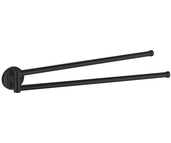 Aqualine Samba Dvojitý Držák Ručníků Otočný 450mm, černá