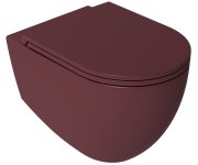 Isvea Infinity Závěsná Wc Mísa, Rimless, 36,5x53cm, Maroon Red