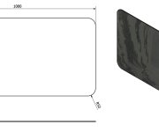 Sapho Ishape Zrcadlo S Broušenou Hranou 100x50cm, Zakulacené Rohy, Cu Free