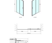 Polysan Easy Sprchové Dveře 1100mm, čiré Sklo