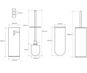 Sapho X-steel Wc štětka Závěsná/na Postavení, Nerez Mat