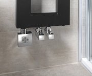 Sapho Cube Připojovací Sada Ventilů Ruční Rohová, Chrom