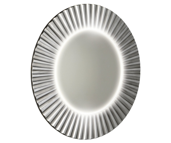 Sapho Pride Strip Kulaté Zrcadlo S Led Osvětlením V Rámu ø 90cm, Stříbrná