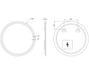 Sapho Nyx Kulaté Zrcadlo S Led Osvětlením ø 70cm
