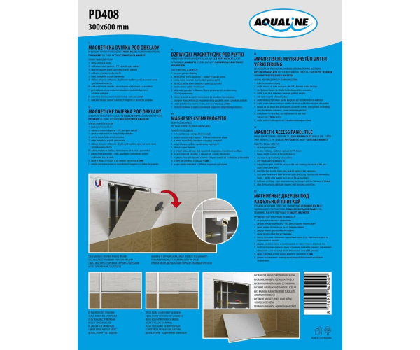 Aqualine Magnetická Dvířka Pod Obklady 300x600 Mm
