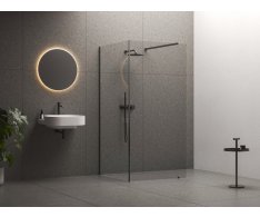 Sprchový kout Walk-In model Corner - Walk-In Corner Set 120x80, grafit metalický+transpa