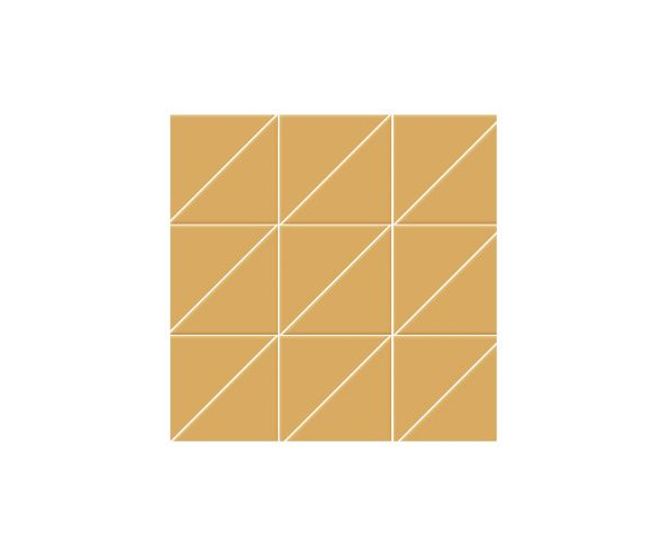 Luxusní mozaika Vogue System Triangoli Interni Mandarino 10x10x14 Rett. (30x30) - oranžová