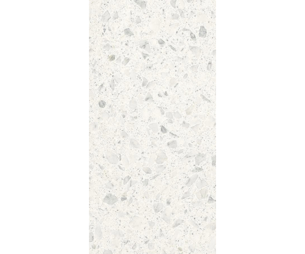 Dlažba jako terrazzo Sant Agostino Glow Light 60x120 Silk Rett. - bílá (skladem)