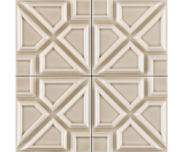 Retro dekor Grazia Formelle Milano Ambra 13x13 - béžová