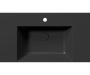 Gsi Kube X Keramické Umyvadlo 100x47cm, S Odkládacími Plochami, černá Mat