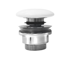 Gsi Umyvadlová Výpust 5/4“, Click-clack, Keramická Zátka, 5-65mm, Bílá Extraglaze