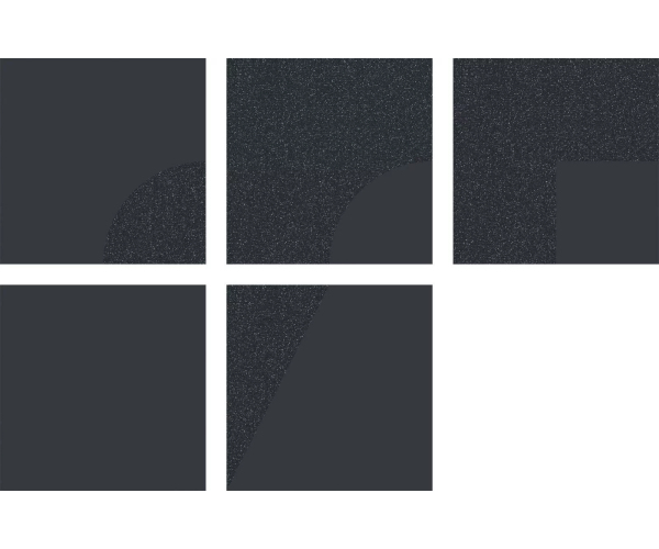 Retro dlažba Deceram Jasper Black Decor Terrazzo 30x30 MIX - antracitová (skladem)