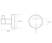 Sapho X-round Copper Háček, Měď Mat