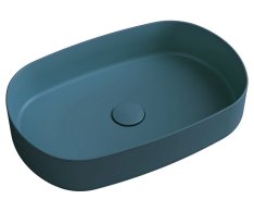 Isvea Infinity Oval Keramické Umyvadlo Na Desku, 55x36cm, Zelená Petrol