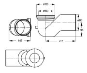 Bruckner Koleno 90 Dopojení K Wc, Offset, 110 Mm