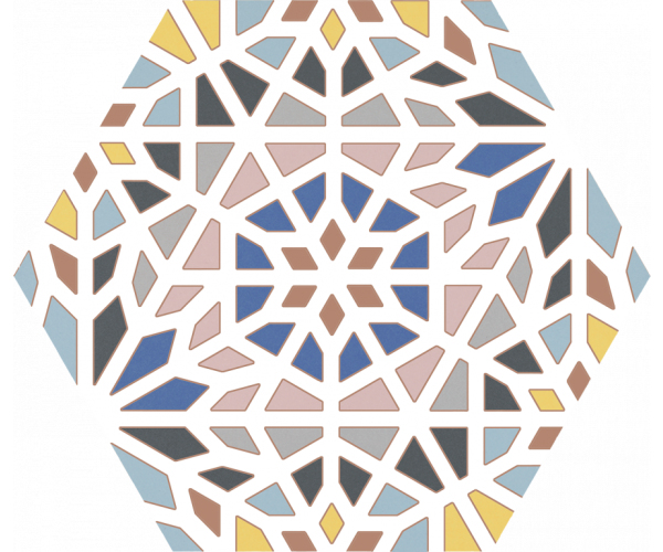 Retro dlažba Codicer Kasbah Mix Colors 22x25 Hexagonal