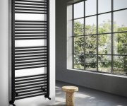 Aqualine Direct Otopné Těleso S Bočním Připojením 600x1680mm, černá Mat
