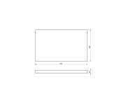 Sapho Avice Deska Pod Umyvadlo 80,7x48,8cm, Tl.5cm, Dub Rover
