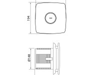Cata X-mart 15 Koupelnový Ventilátor Axiální, 25w, Potrubí 150mm, Nerez Mat