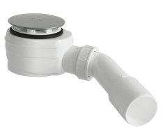 Bruckner Vaničkový Sifon Nízký, Průměr 60mm, Dn40/50, Krytka Nerez Lesk