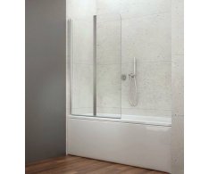 Aqualine Wila Vanová Zástěna 900x1400mm Skládací, Chrom, čiré Sklo